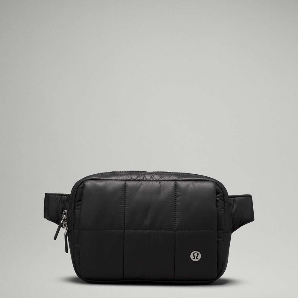 lululemon athletica Women's Black Quilted Hand Warmer Crossbody - Fannypack Bag